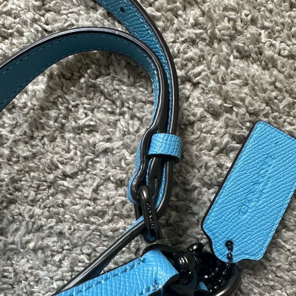 Coach Sky Blue Leather Crossbody Bag - Picture 13 of 15